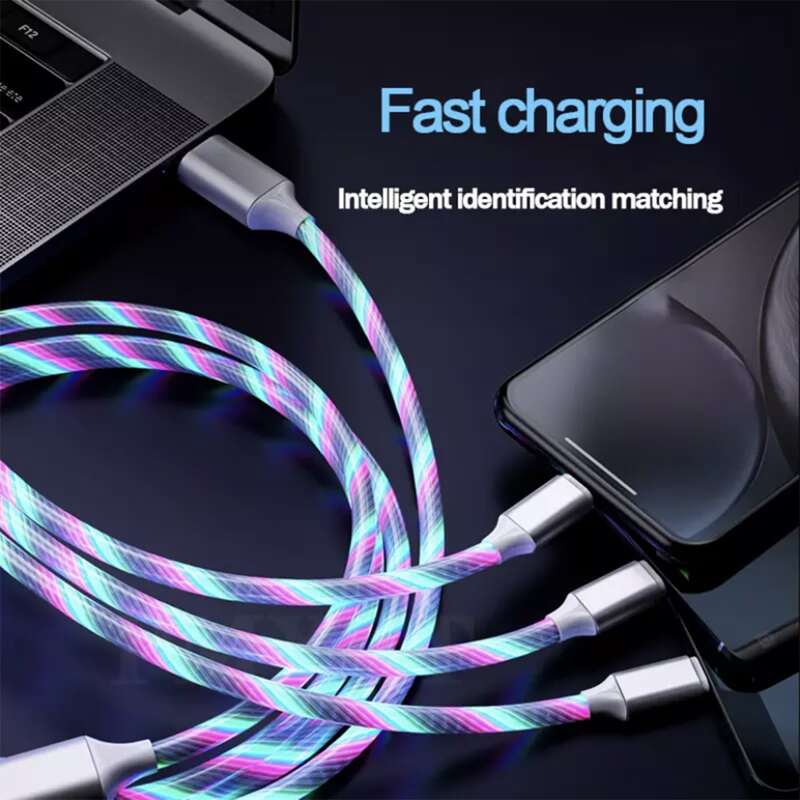 

3 In 1 Streamer Phone Data Cable, Silver