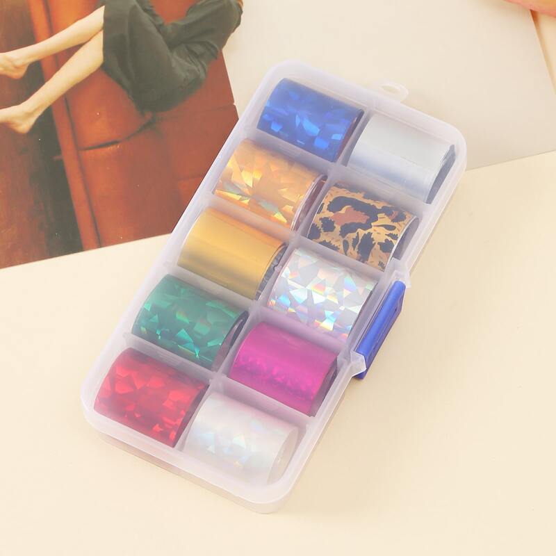 

10rolls Glitter Nail Art Foil, Multicolor