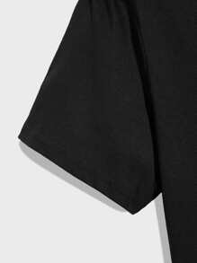 Manfinity LEGND Men Wing & Letter Graphic Tee - Black - View 4