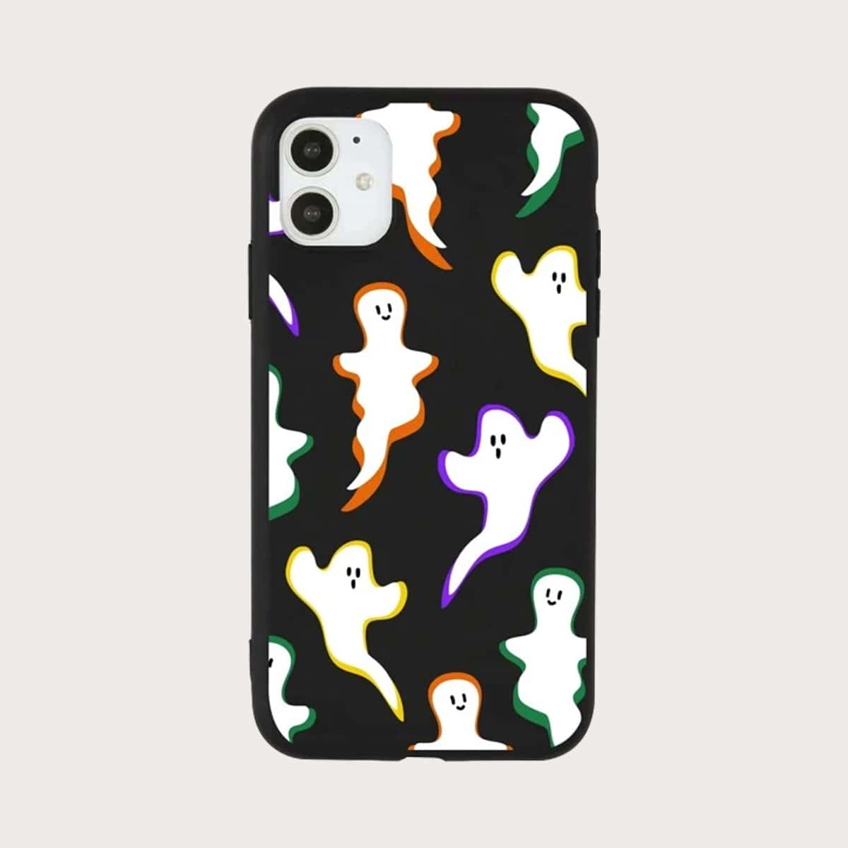 

Cartoon Ghost Print iPhone Case, Multicolor