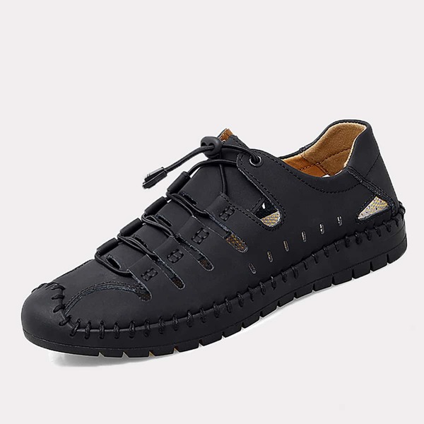 

Men Lace-up Front Hollow Out Sneakers, Black