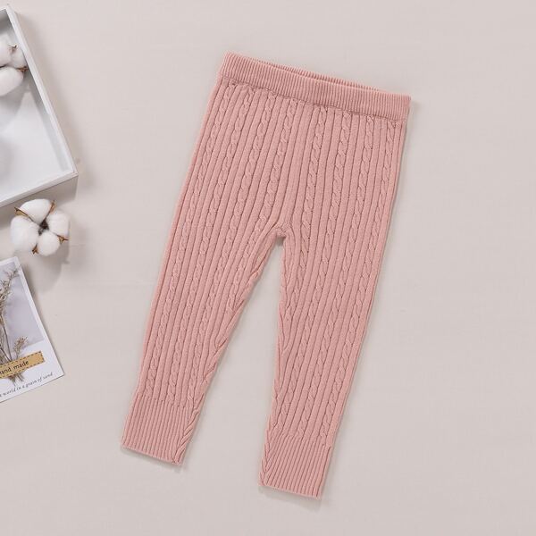 

Toddler Girls Cable Knit Pants, Dusty pink