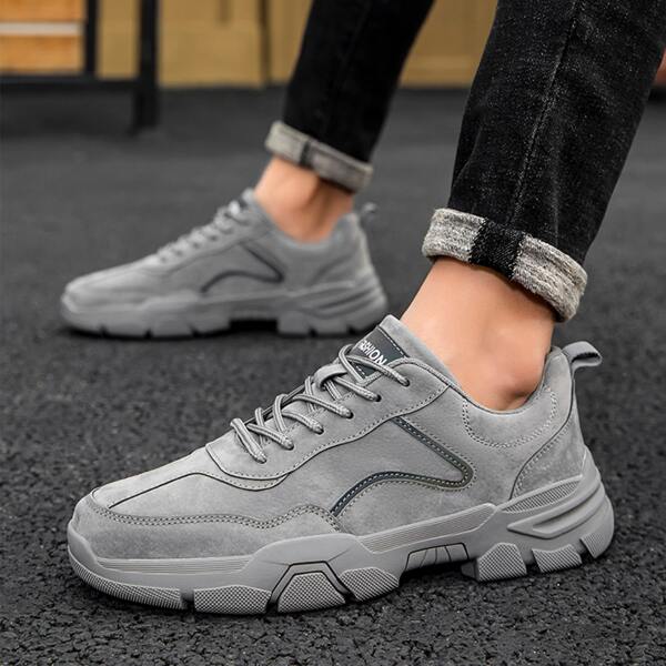 

Men Lace-up Front Sneakers, Dark grey