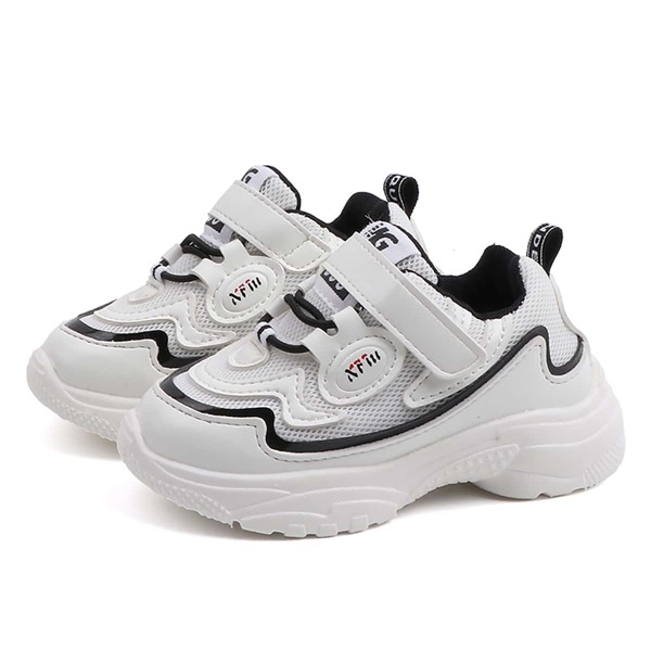 

Toddler Boys Mesh Panel Velcro Strap Chunky Sneakers, White