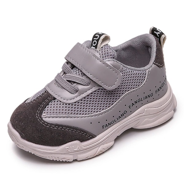 

Toddler Girls Two Tone Velcro Strap Sneakers, Grey