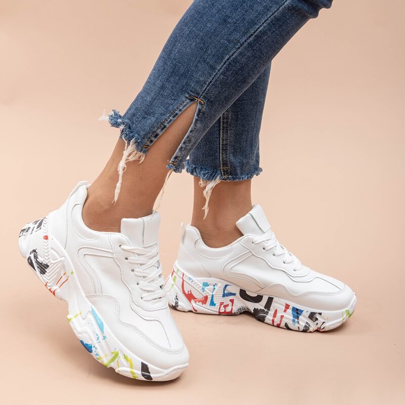 

Lace-up Front Chunky Sneakers, Multicolor