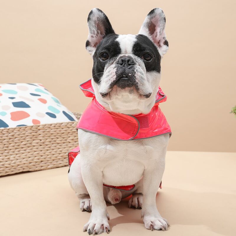 

Plaid Pattern Dog Raincoat, Pink