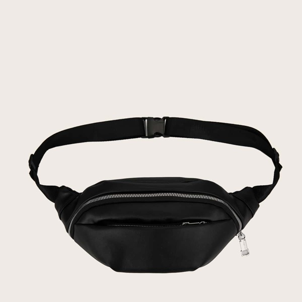 

Pocket Front Fanny Pack, Black