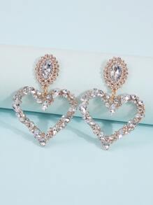 Mydear Hoa tai thả trái tim rhinestone - Trong sáng - Xem 2