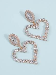 Mydear Hoa tai thả trái tim rhinestone - Trong sáng - Xem 3