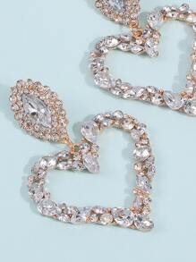 Mydear Hoa tai thả trái tim rhinestone - Trong sáng - Xem 4