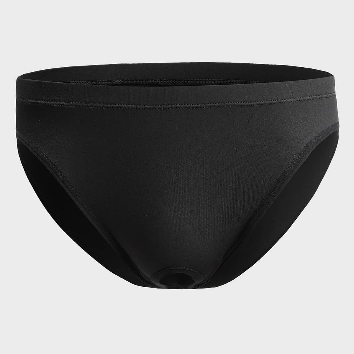 

Guys Solid Cut Out Brief, Black