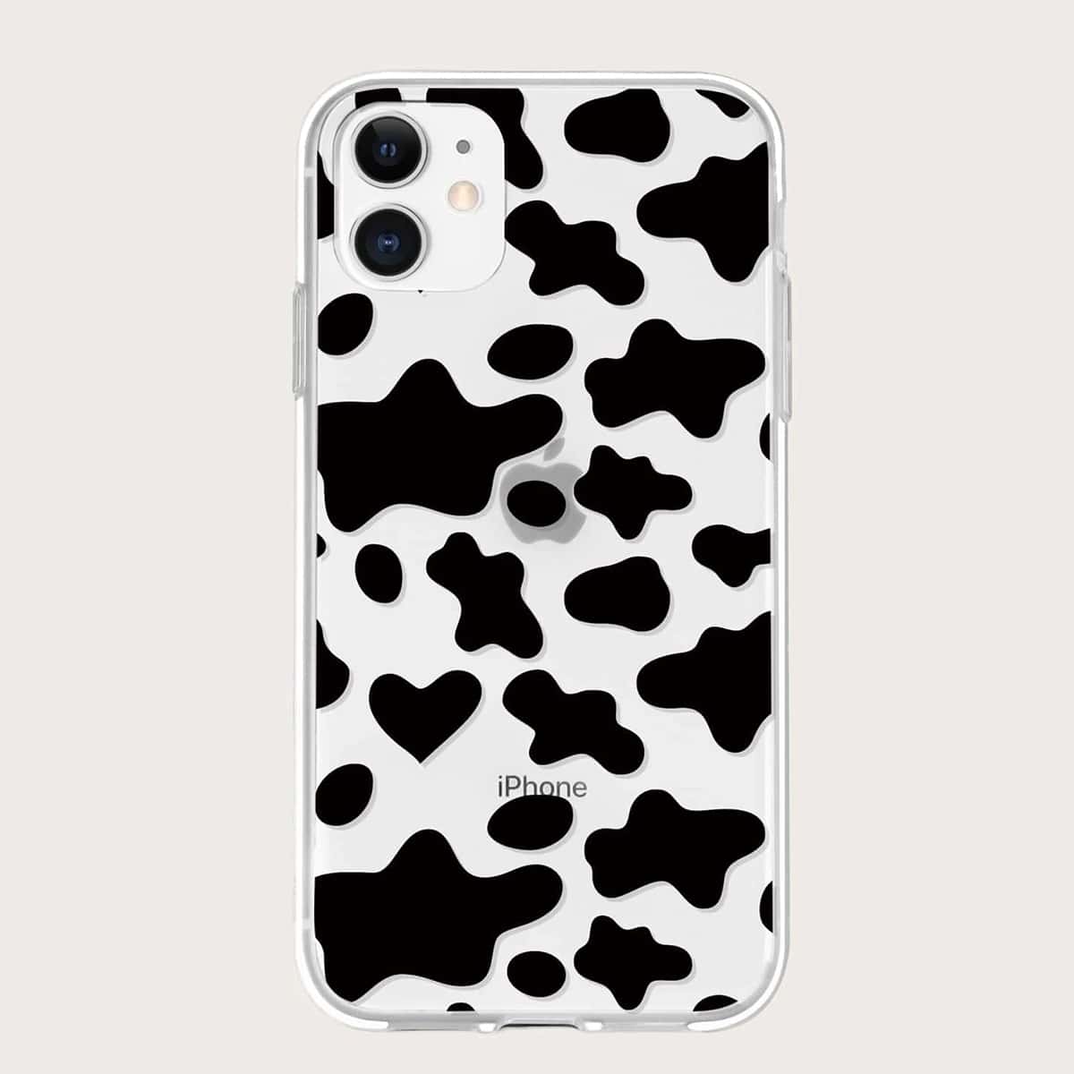 

Cow Print iPhone Case, Clear