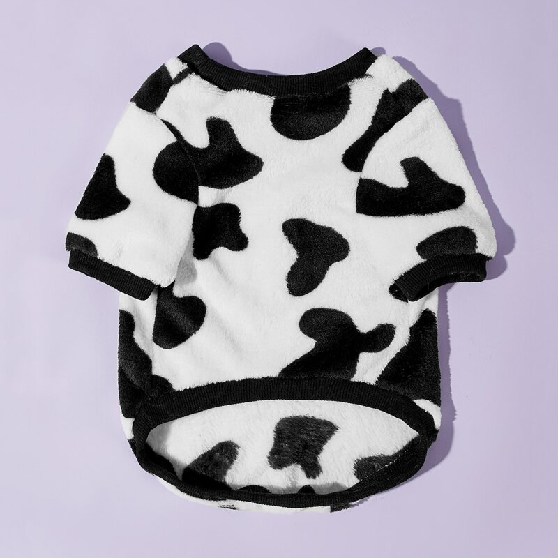 

Cow Pattern Dog Sweatshirt, Black and white