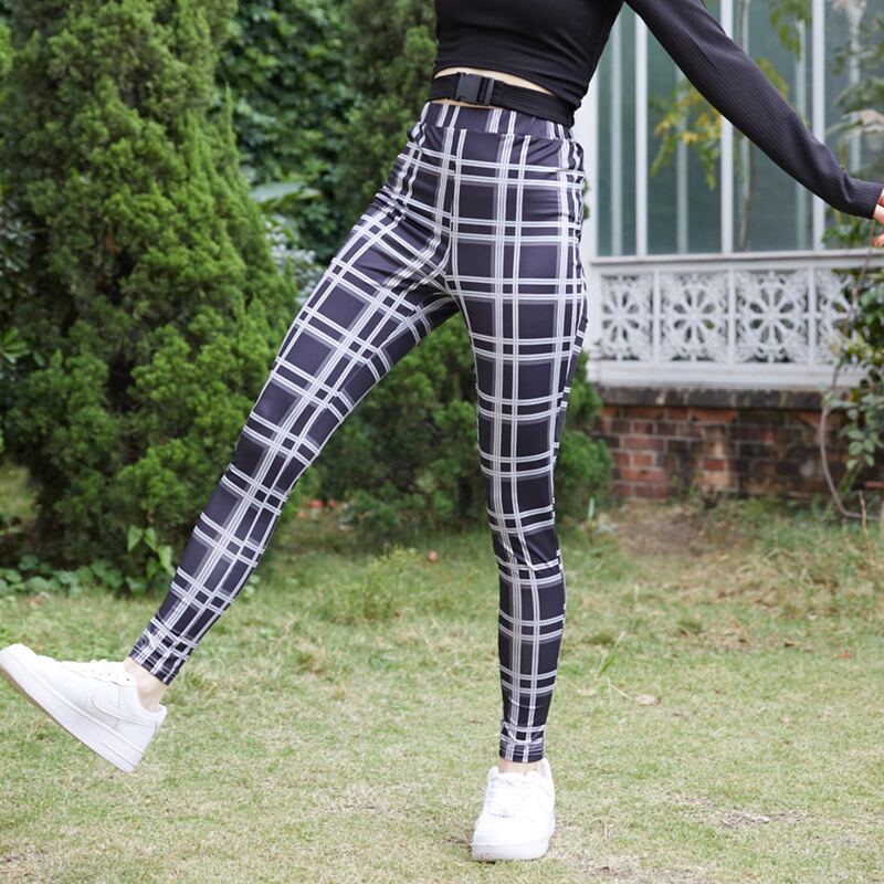 

Plaid Print Leggings, Multicolor