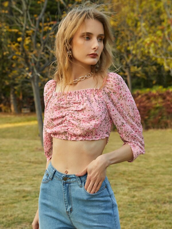ruched crop