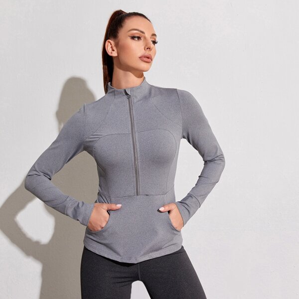 

Pocket Half Zip Sports Sweatshirt, Grey