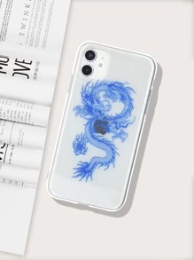 Trung Quốc Dragon Clear Case tương thích với iPhone - Màu xanh lam - Xem 2