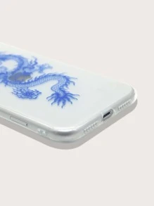 Trung Quốc Dragon Clear Case tương thích với iPhone - Màu xanh lam - Xem 3