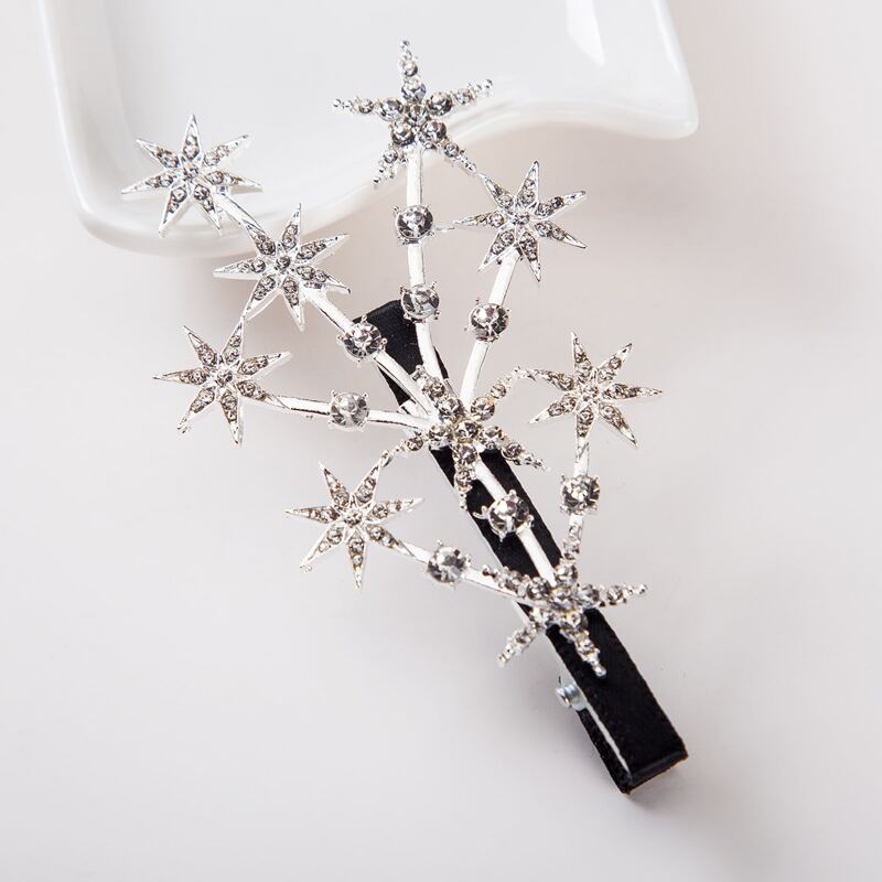 

Rhinestone Branch Hair Clip, Silver