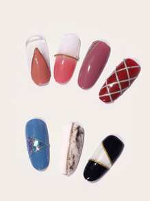 13rolls Nail Art Line Tape & 1pc Roller Box - Multicolor - View 3