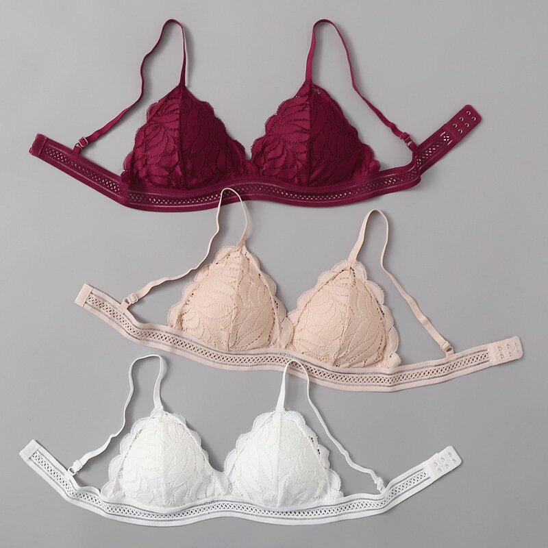 

3pack Lace Bra Set, Multicolor