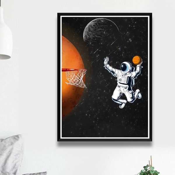 

Astronaut Print DIY Diamond Painting Without Frame, Multicolor