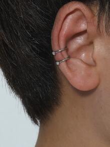 時尚流行男士水鑽裝飾耳夾不銹鋼適合珠寶禮物和時尚外觀