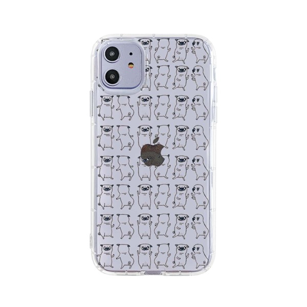 

Dog Print Clear iPhone Case, Multicolor