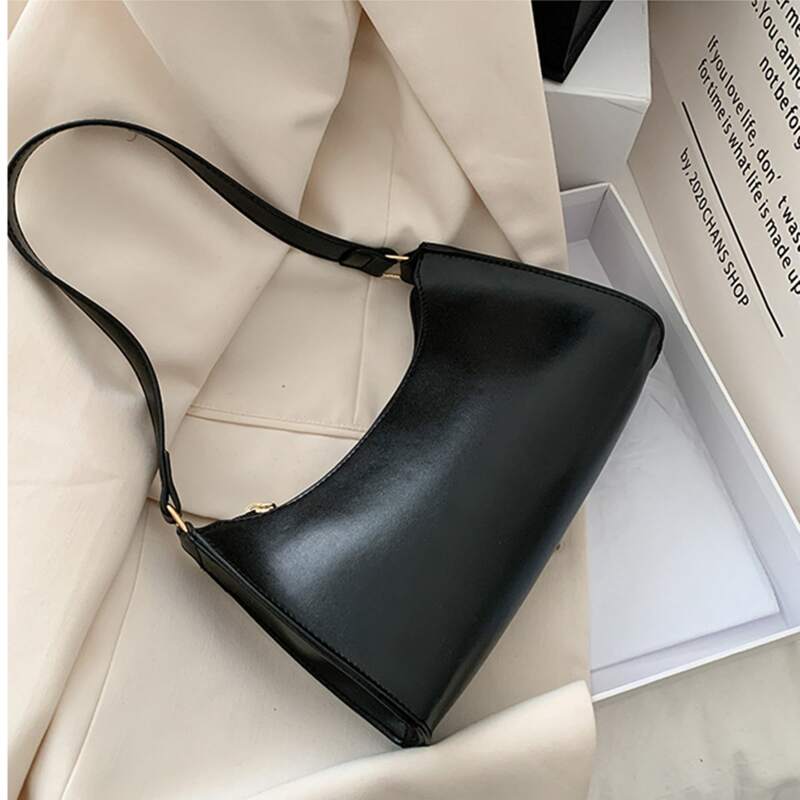 

Plain Baguette Bag, Black