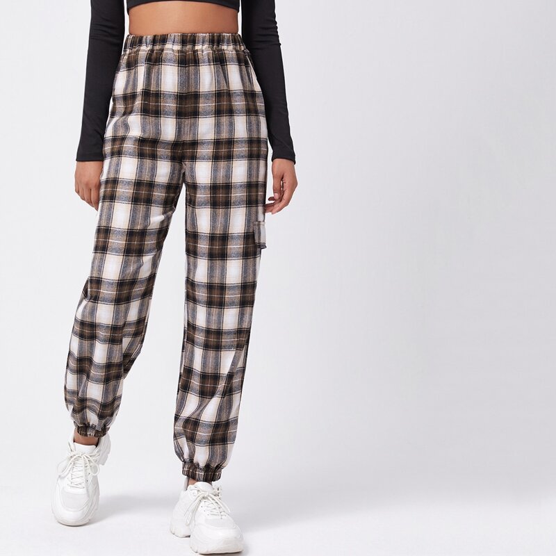 

Plaid Cargo Pants, Multicolor