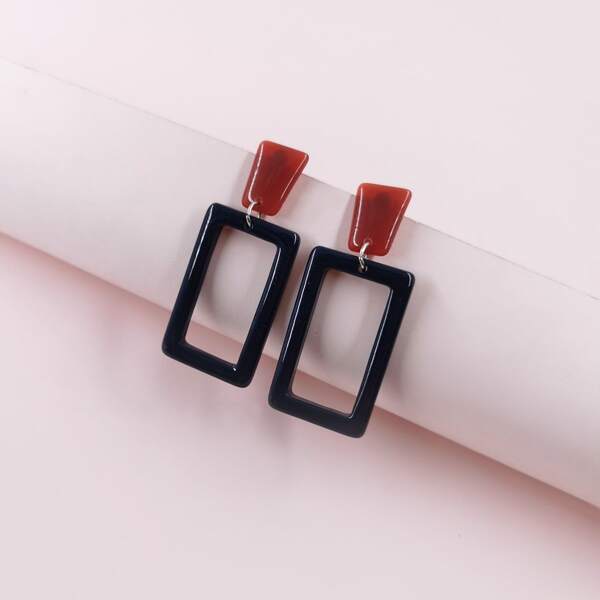 

Geometric Drop Earrings, Multicolor
