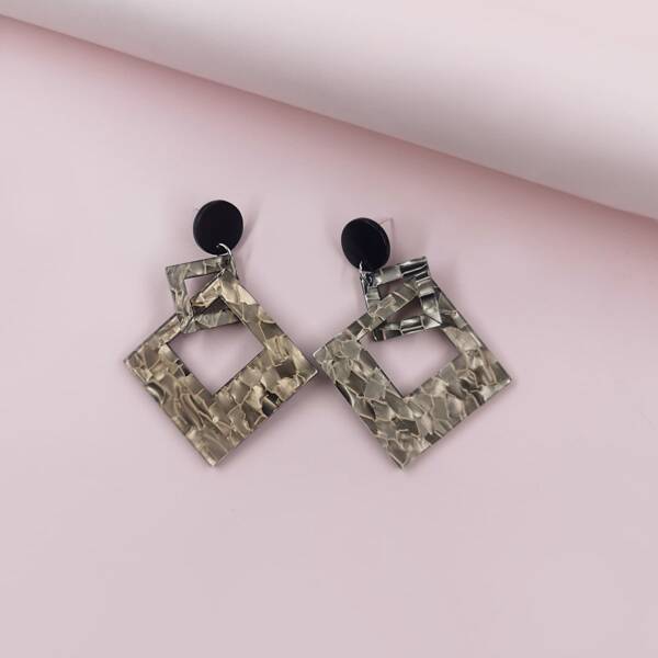 

Geometric Drop Earrings, Multicolor