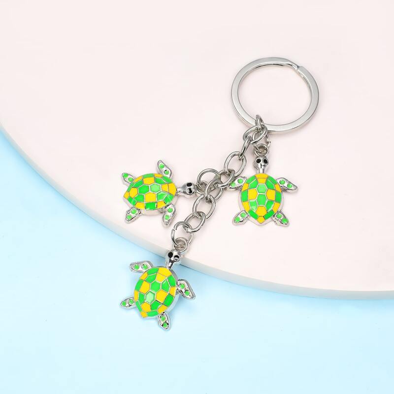 

Turtle Charm Keychain, Multicolor