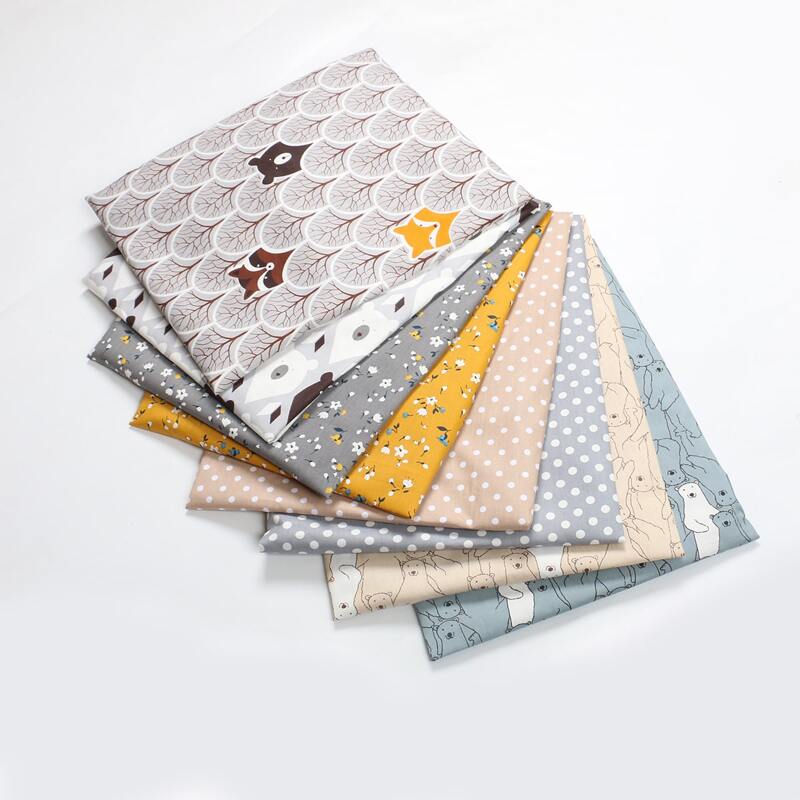 

8pcs Mixed Pattern DIY Cloth, Multicolor
