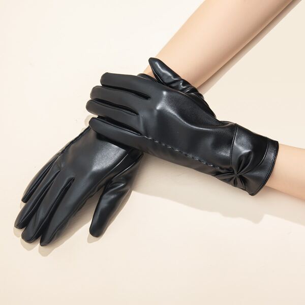 

PU Leather Gloves, Black