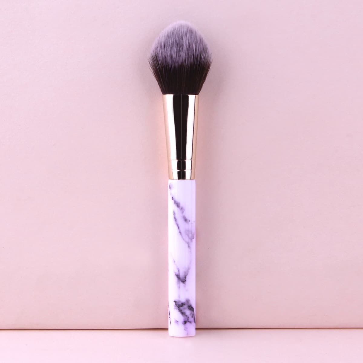 

1pc Marble Pattern Handle Blush Brush, Multicolor