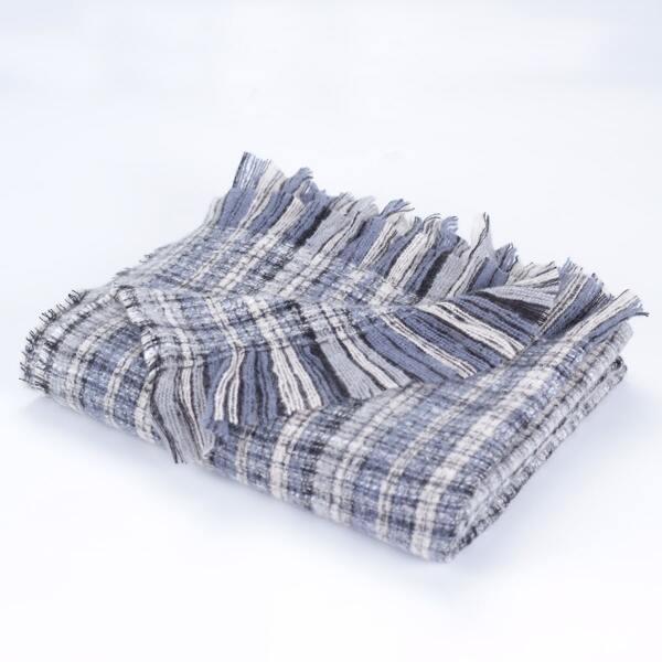 

Plaid Fringe Hem Scarf, Multicolor
