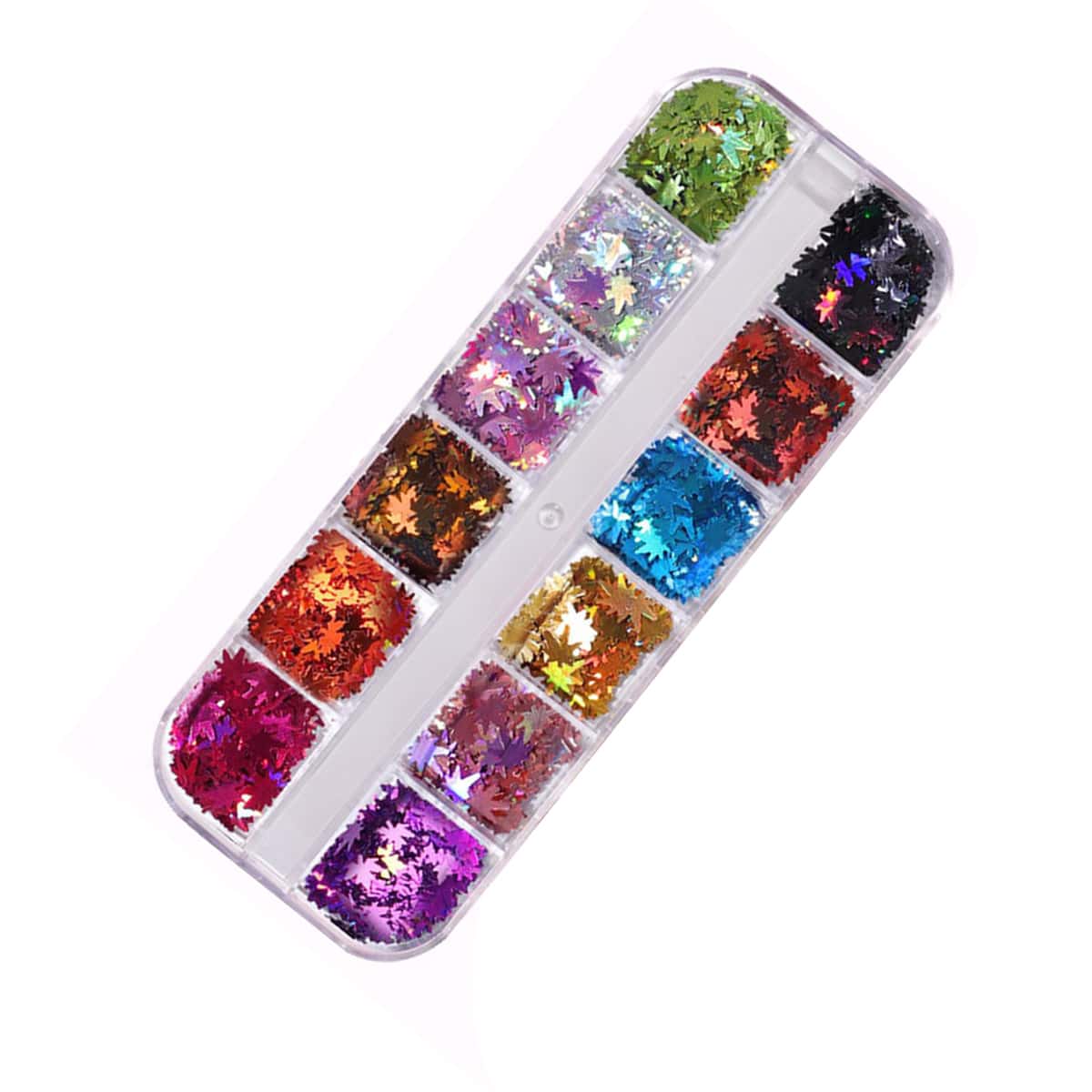 

1box Maple Leaf Nail Art Decoration, Multicolor