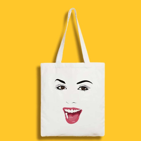 

Figure Graphic Shopper Bag, White