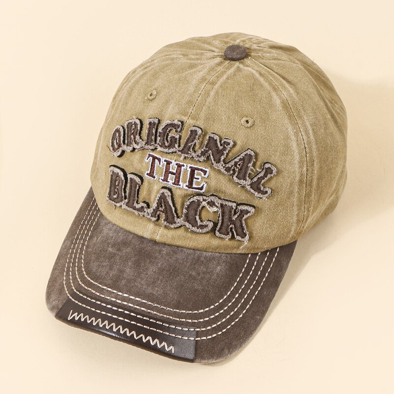 

Guys Letter Embroidery Baseball Cap, Khaki