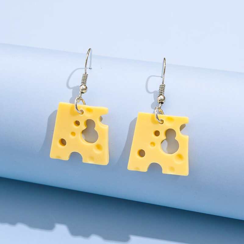 

Cheese Drop Earrings, Yellow