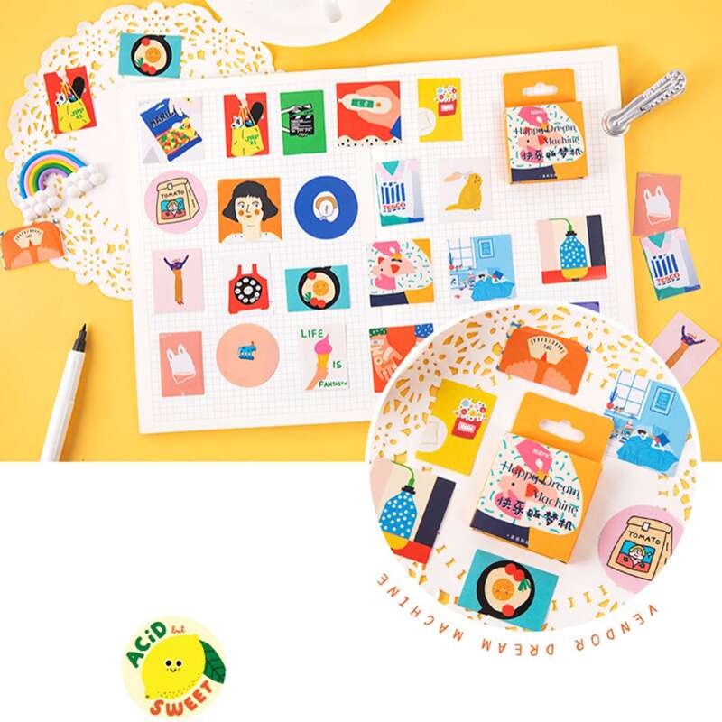 

1box Random Cartoon Sticker, Multicolor