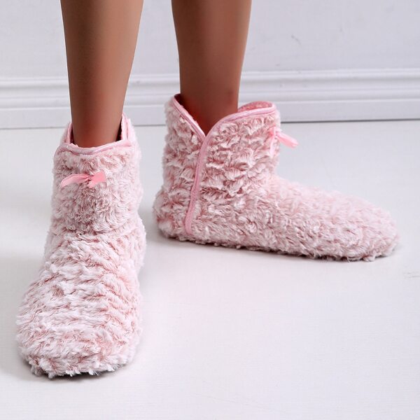 

Bow Decor Slipper Boots, Pink