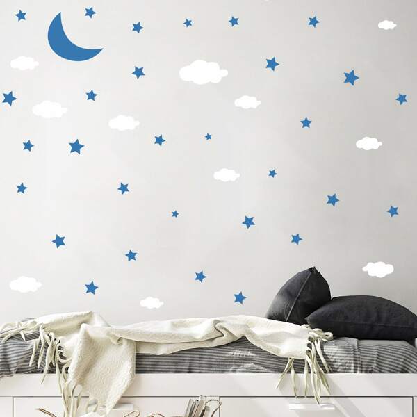 

Kids Star Print Wall Sticker, Multicolor