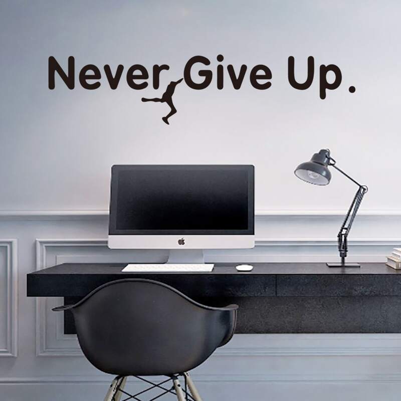 

Slogan Graphic Wall Sticker, Black