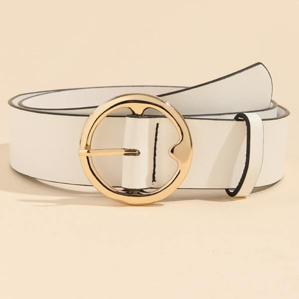 

Metal Buckle Belt, White