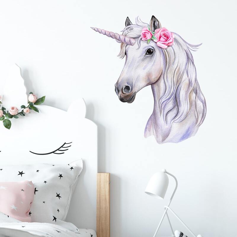 

Kids Unicorn Print Wall Sticker, Multicolor