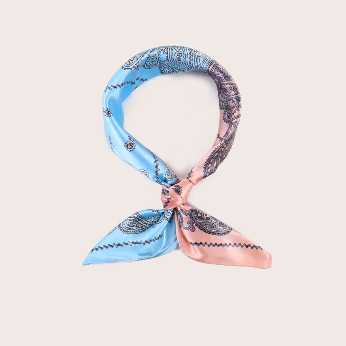 

Colorblock Paisley Print Bandana, Multicolor