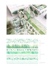 8rolls Plants Pattern Decorative Tape